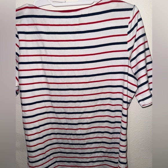 St. John's Bay Women’s striped classic Boat neck 3/4 sleeve set or 2 shirts - Picture 10 of 12